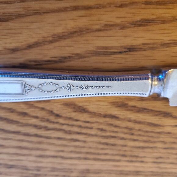 Oneida 1921 Community Grosvenor Silver-plate Solid 9.5" Dinner Knife Art Deco - Picture 12 of 15